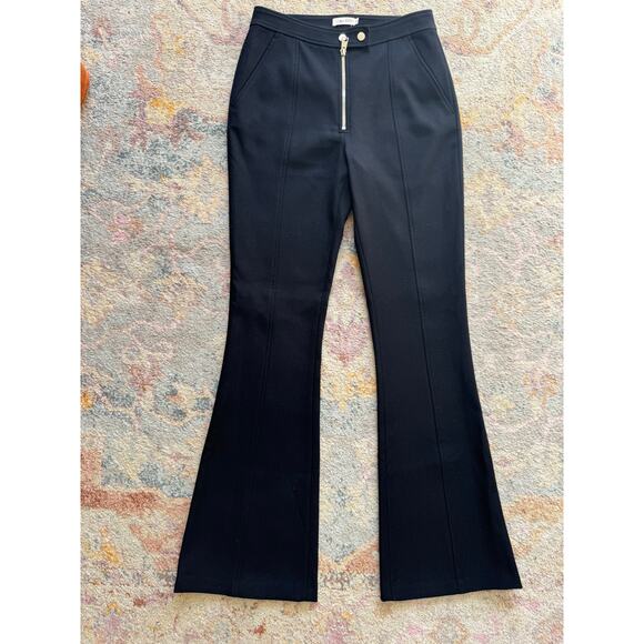 A.L.C. Navy Wool Blend Flared Pants - Picture 2 of 9